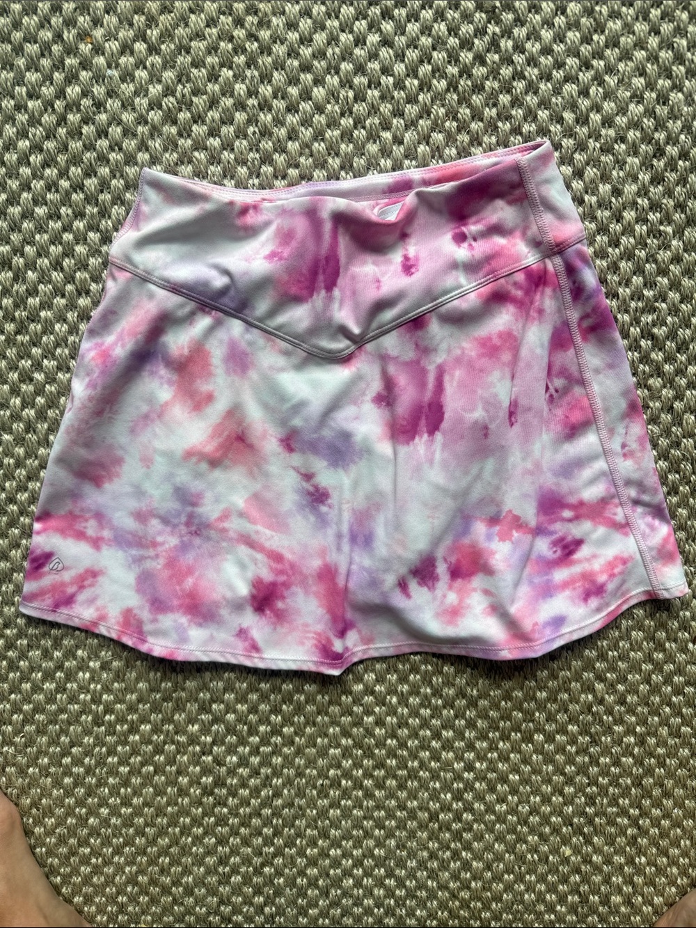Birdie and Ace XS golf Tie-Dye Pink Active Skort with V-Waistband